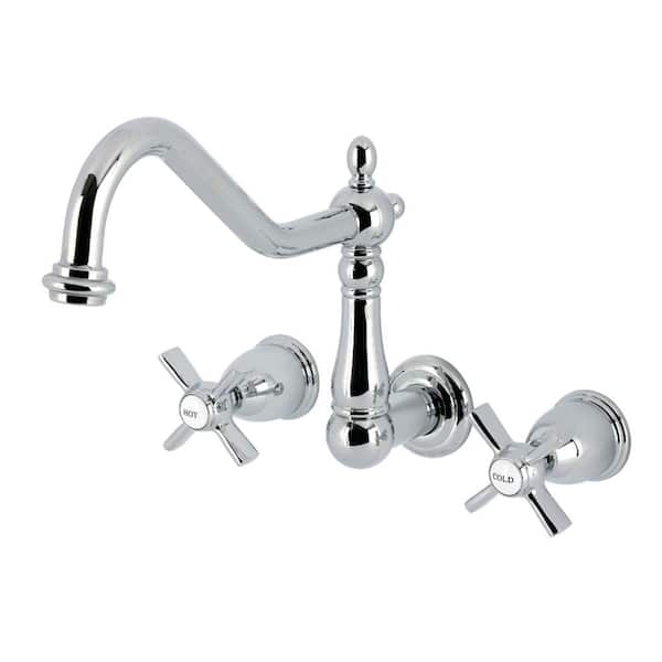 Millennium 2-Handle Wall Mounted Roman Tub Faucet in Polished Chrome