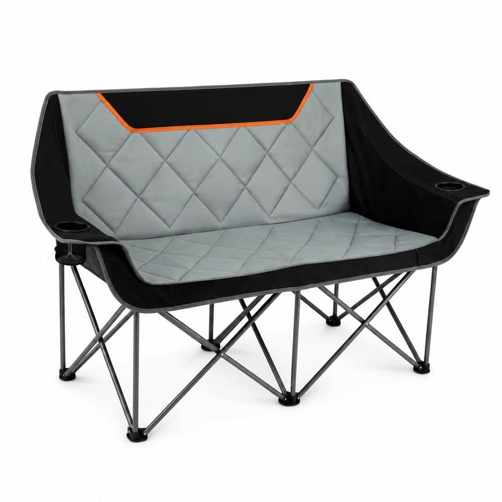 Oversized 23 in. Height 57.5 in. Length Fully Padded Heavy Duty Folding Camping Couch with Cup Holders and Carry Bag price history on PriceWatchPro
