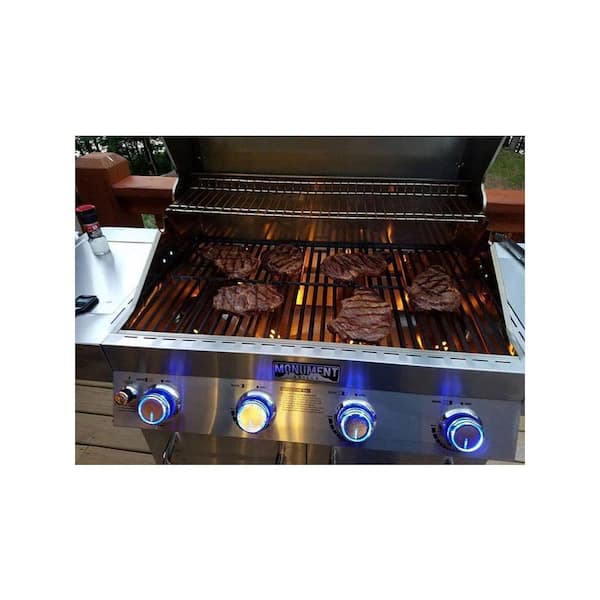 Monument Grills 4-Burner Propane Gas Grill in Stainless with Grill