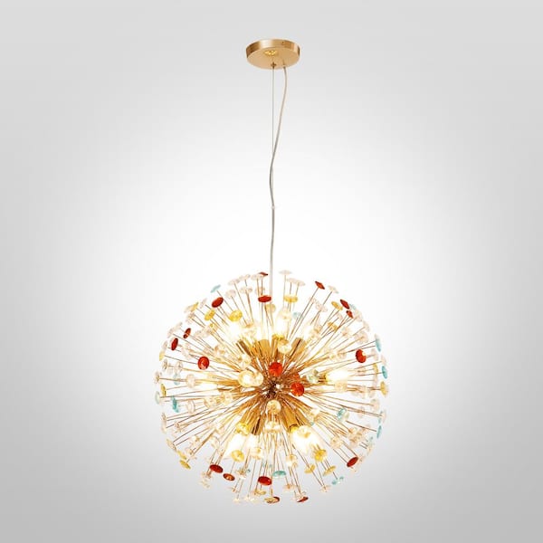 Elena 12-Light Colorful Dimmable Sputnik Sphere Chandelier