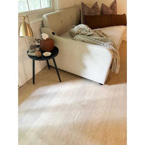DuraDecor Liz Marie's Bungalow Beige 20 MIL x 7 in. W x 48 in. L Click Lock Waterproof Lux Vinyl Plank Flooring (23.2 sqft/case)