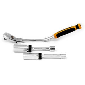3/8 in. Drive 90-Tooth Spark Plug Ratchet Set (3-Piece)