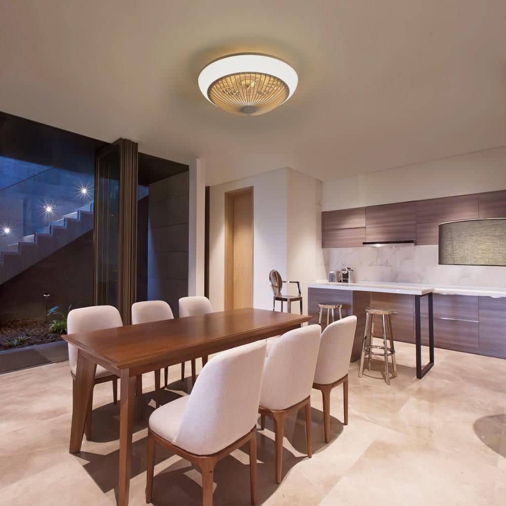 15 in. Smart Indoor White Standard FLush Mount Ceiling Fan with RGB LED Light and Remote Control price history on PriceWatchPro