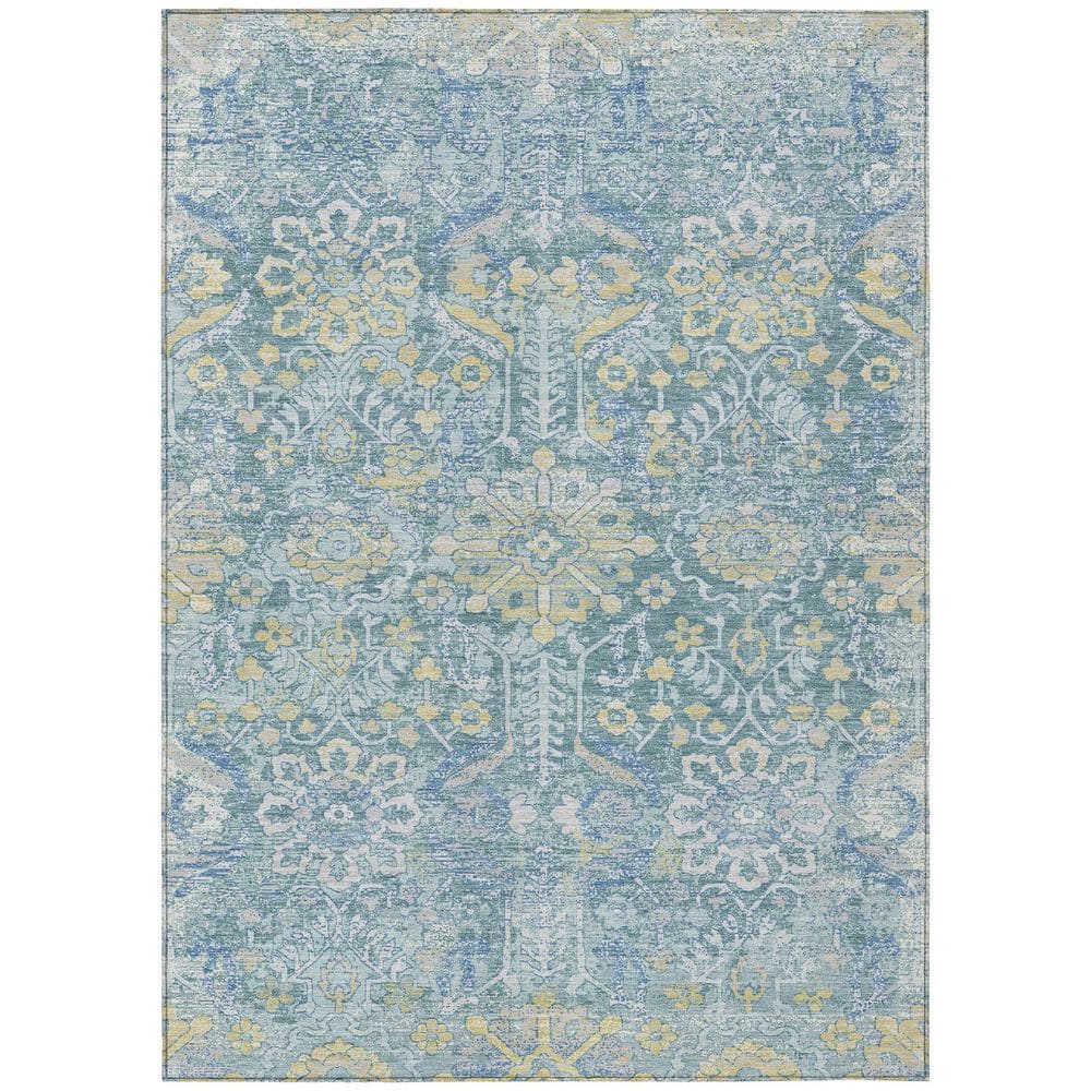 Chantille Machine Washable Indoor/Outdoor Abstract ACN2617 Teal 10 ft. x 14 ft. Area Rug price history on PriceWatchPro