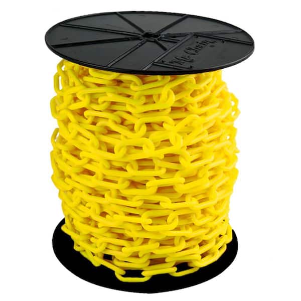 1.5 in. (#6, 38 mm) x 200 ft. Reel Yellow Plastic Chain