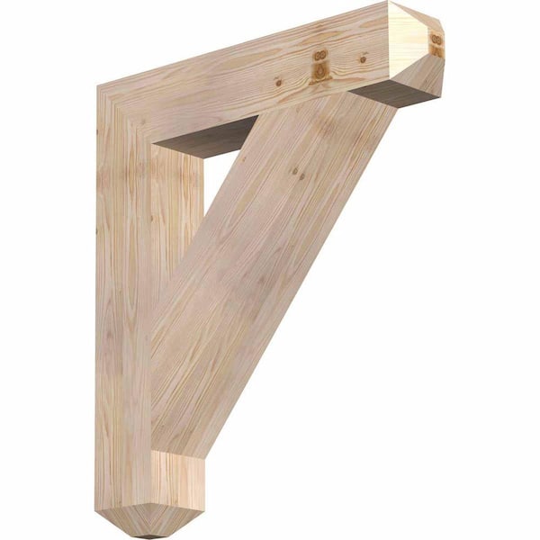 Ekena Millwork 5.5 in. x 34 in. x 30 in. Douglas Fir Traditional Craftsman Smooth Bracket