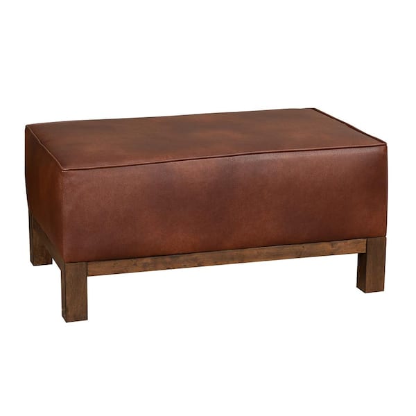 Leffler Home Cooper Sienna Tobacco Upholstered Ottoman