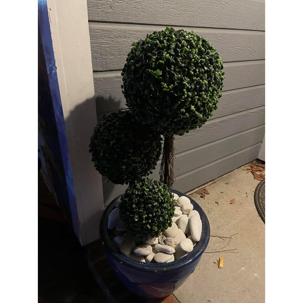 ANGELES HOME 36 in. Indoor Outdoor Decorative Artificial Boxwood