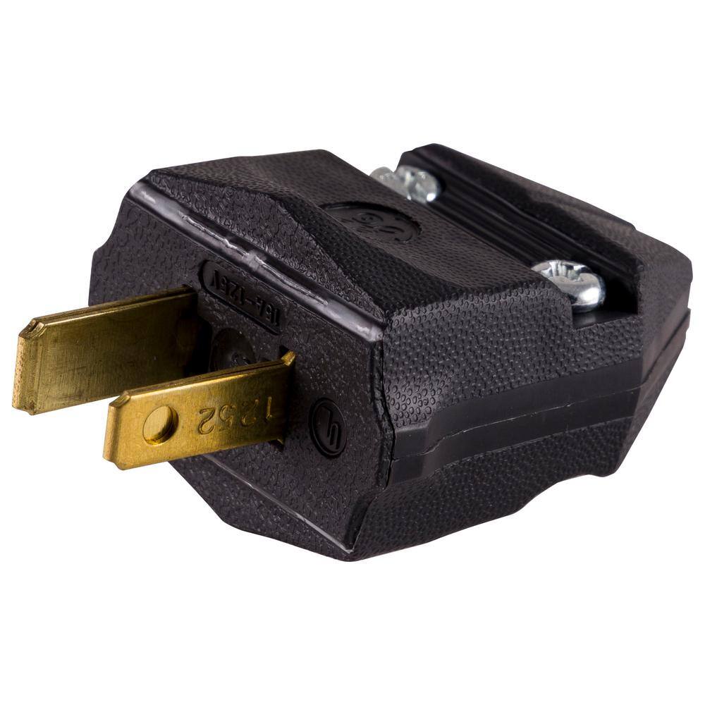 GE Household Polarized Plug, Black 54268
