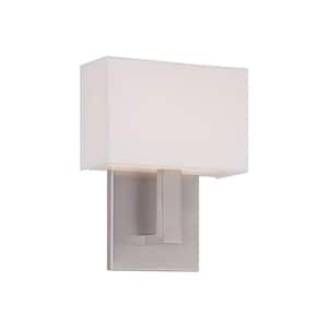 Manhattan 7 in. Brushed Nickel LED Vanity Light Bar and Wall Sconce, 2700K