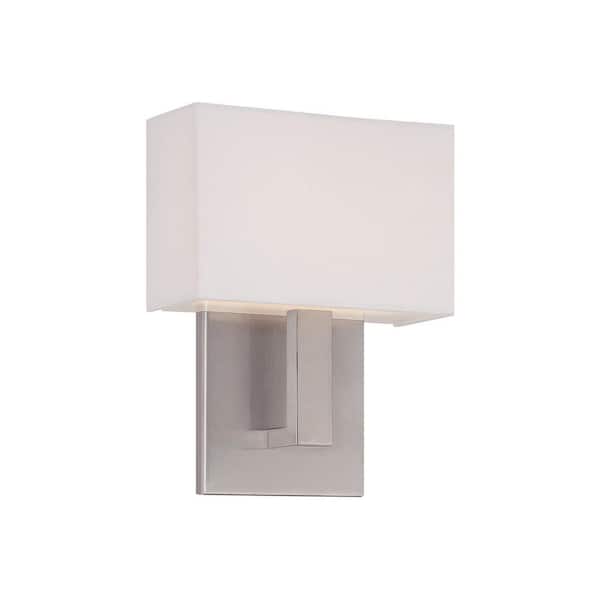 WAC Lighting Manhattan 7 in. Brushed Nickel LED Vanity Light Bar and Wall Sconce, 2700K