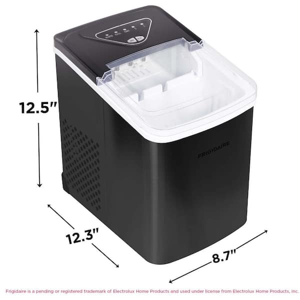 9.4 in 26 lbs. Bullet Countertop Ice Maker in Black