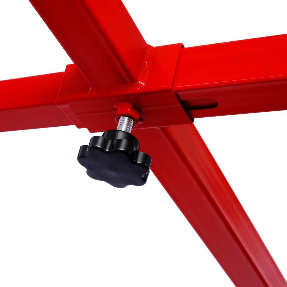 Red Heavy Duty Rolling Caster Drywall Panel Hoist with 150 lb Capacity