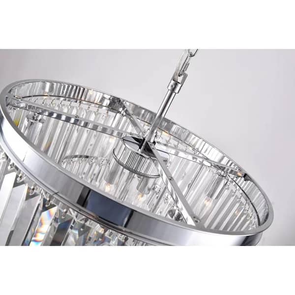 Maxax Annapolis 7-Light Chrome/Clear Unique Tiered