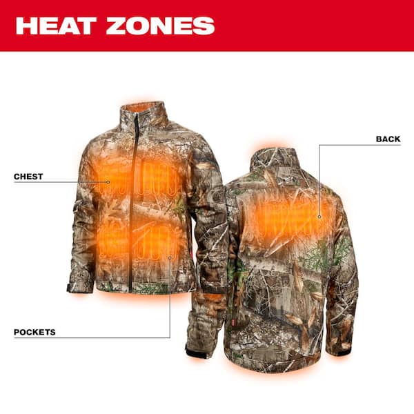 Milwaukee Men's Medium M12 12V Lithium-Ion Cordless QUIETSHELL Camo Heated  Jacket with (1) 3.0 Ah Battery and Charger 224C-21M - The Home Depot