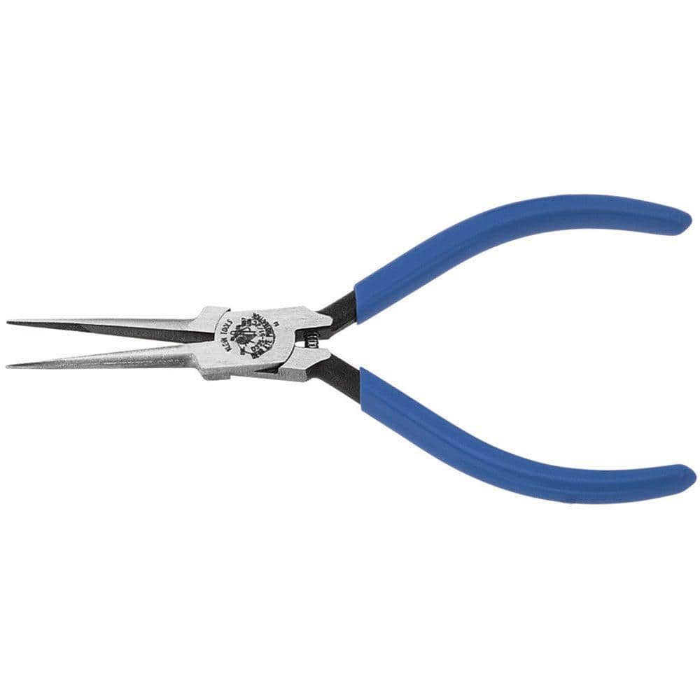 Long Extra-Slim Needle-Nose Pliers with Knurled Jaws, Spring-Loaded, 5-5/8