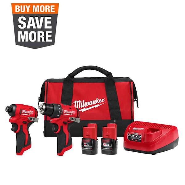 M12 12-Volt Lithium-Ion Brushless Cordless Subcompact Drill and Impact Driver Combo Kit w/2 Batteries and Bag (2-Tool)