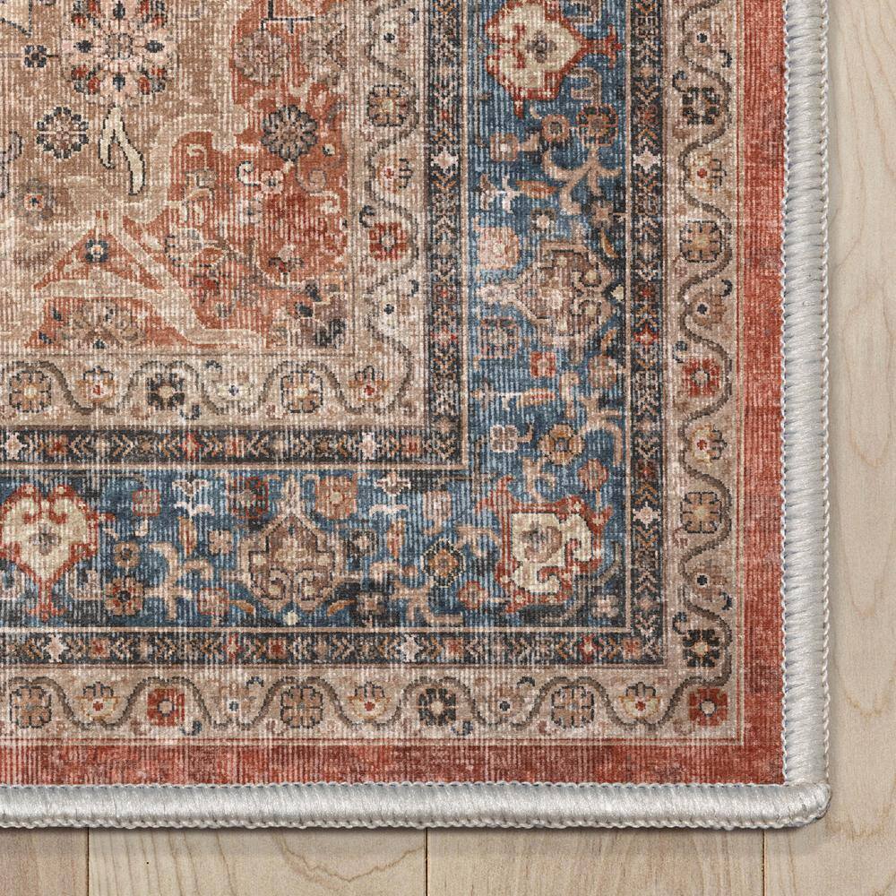 Asha Lilith Vintage Oriental Washable Chenille Rug 3'11" x 5'3"