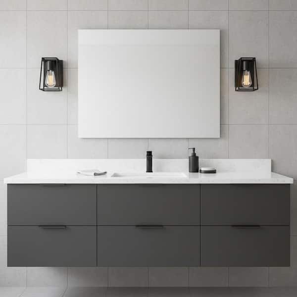 Filmore 4.5 in. 1 Light Black Vanity Light