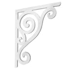 Decorative 16 in. Paintable PVC Scroll Mailbox or Porch Bracket