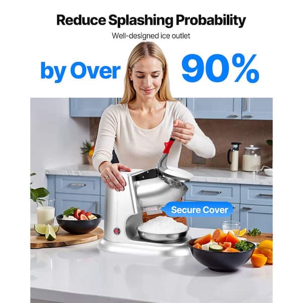 SKYSHALO Ice Crusher Machine for Home Use, 220 lbs. /hr, 4-Blade