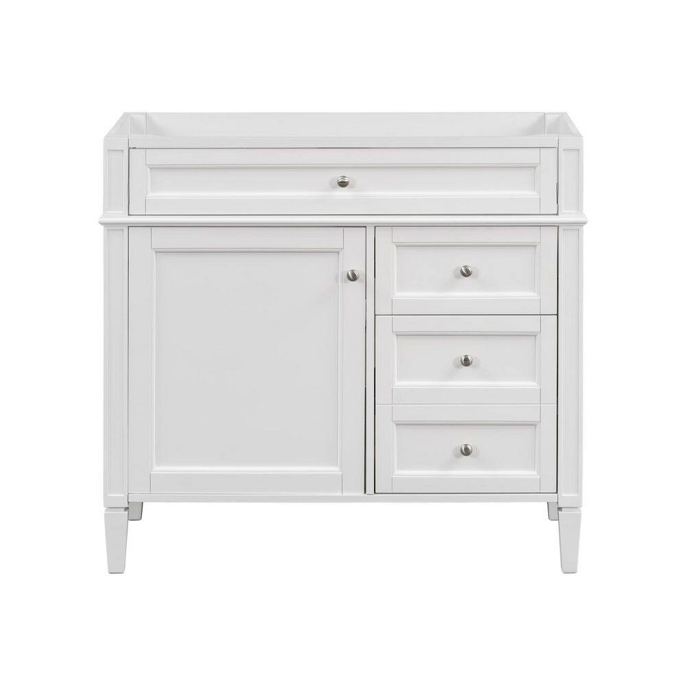 35.74 in. Bath Vanity Cabinet without Top in White Unassembled