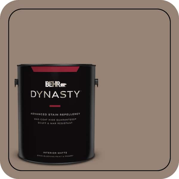 BEHR DYNASTY 1 gal. #N230-5 Dry Brown One-Coat Hide Matte Interior Stain-Blocking Paint & Primer
