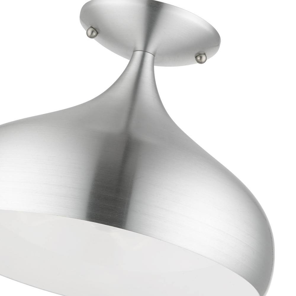 Amador Transitional Teardrop Flush Mount in Brushed Aluminum