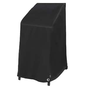 Garrison 27 in. L x 27 in. W x 49 in. H Black Diamond Waterproof Stackable/Highbacked Patio Chair Cover