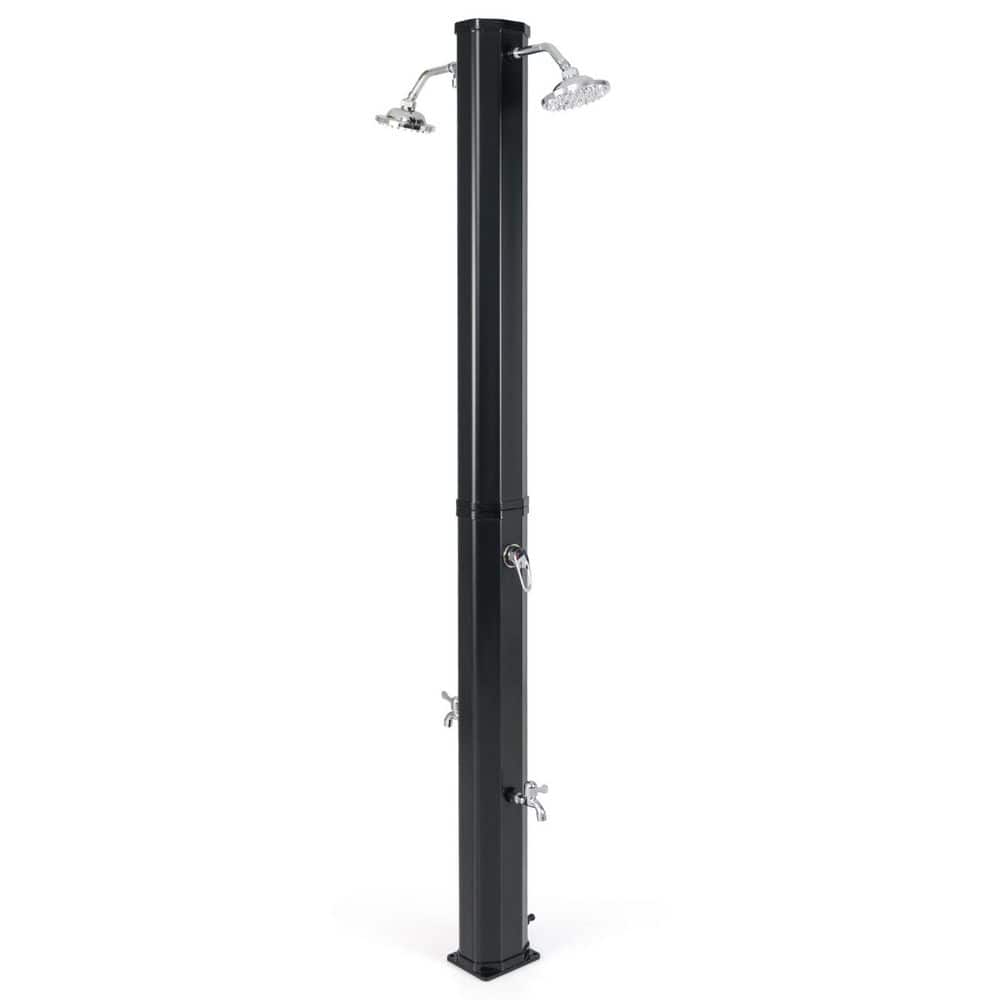 7.2 ft. 9.3 Gallon 2-Jet High Pressure Solar Heated Shower System with Swivel Shower Heads and Foot Showers in Black price history on PriceWatchPro