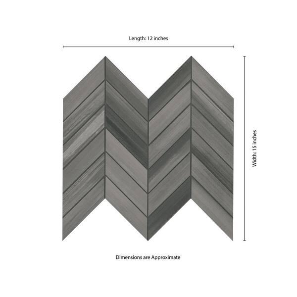 MSI Water Color Graphite 12 in. x 15 in. Matte Porcelain Mosaic Mesh-Mounted Floor and Wall Tile (320sq. ft./Pallet)