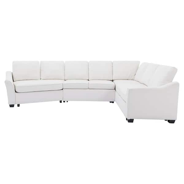 Titan Ultra Plush Comfort Gel 3 Piece Sectional with Ottoman