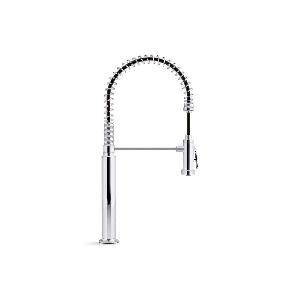 Polished Chrome Semi-Professional Kitchen Faucet with Pull-out Spray