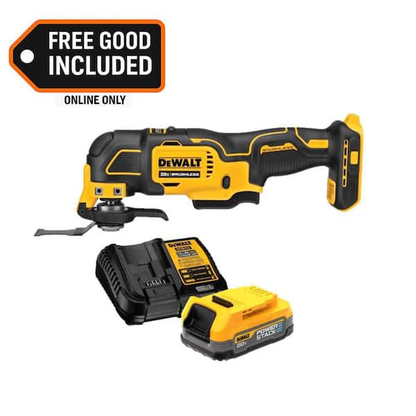 ATOMIC 20V MAX Brushless Oscillating Multi Tool and 20V MAX POWERSTACK Compact Battery Starter Kit