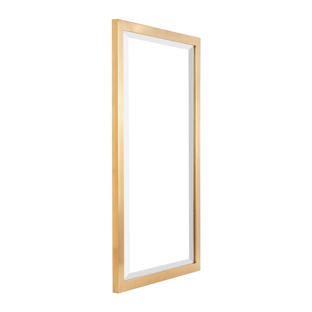 Gold Brushed Polystyrene Rectangular Vanity Mirror