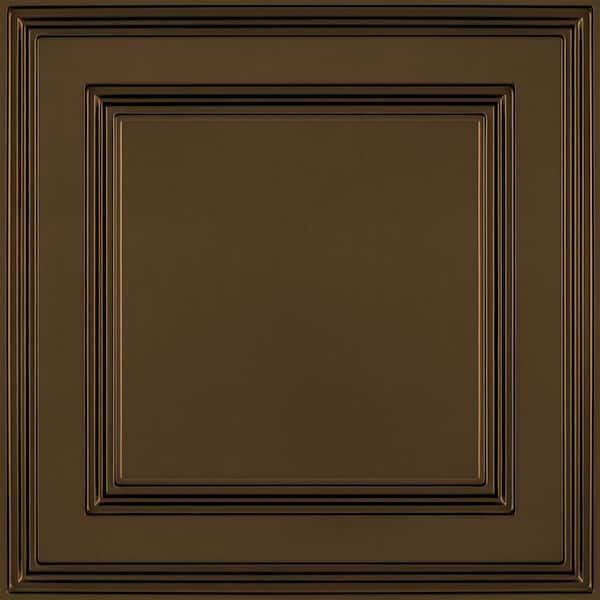 Oxford Faux Bronze 2 ft. x 2 ft. Lay-in Ceiling Panel (Case of 6)