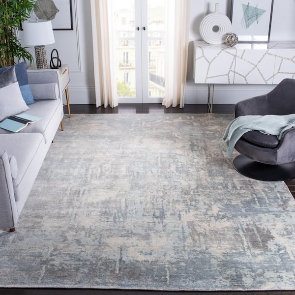Mirage 8 ft. x 10 ft. Turquoise/Gray Abstract Area Rug
