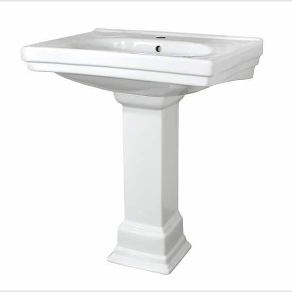 Foremost Structure Lavatory Pedestal Sink Combo in White