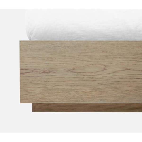 Benjara Aziel Brown Wood Frame Queen Size Platform Bed with