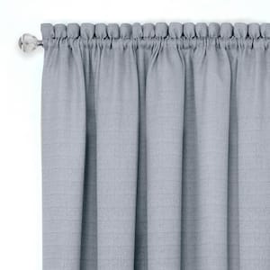 Darcy 14 in. L Polyester Window Curtain Valance in Grey/White