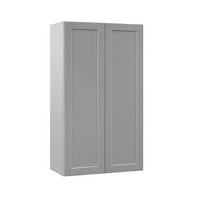 Designer Series Melvern Assembled 24x42x12 in. Wall Kitchen Cabinet in Heron Gray
