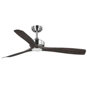 Bayshire 60 in. LED Indoor/Outdoor Brushed Nickel Ceiling Fan with Remote Control and Color Changing Light Kit