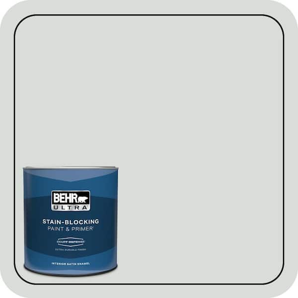 BEHR ULTRA 1 qt. #PPL-66 Iced Slate Extra Durable Satin Enamel Interior Paint & Primer