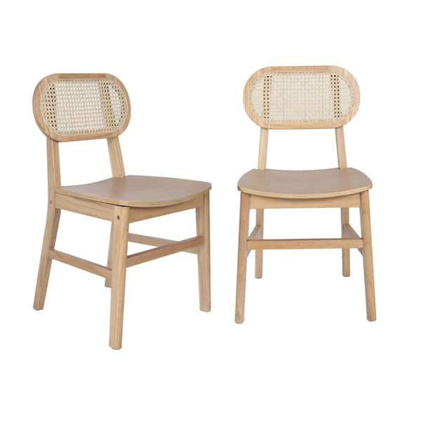 TAYLOR + LOGAN Natural Wood Dining Chair Set of 2