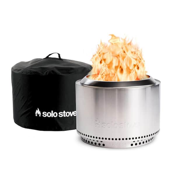 Solo Stove Yukon, Stand & Shelter 2.0 27 in. x 27 in. x 19.8 in. Outdoor Stainless Steel Wood Burning Fire Pit