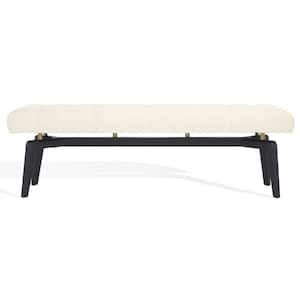 Gallagher Beige/Black Entryway Bench 59.1 in.