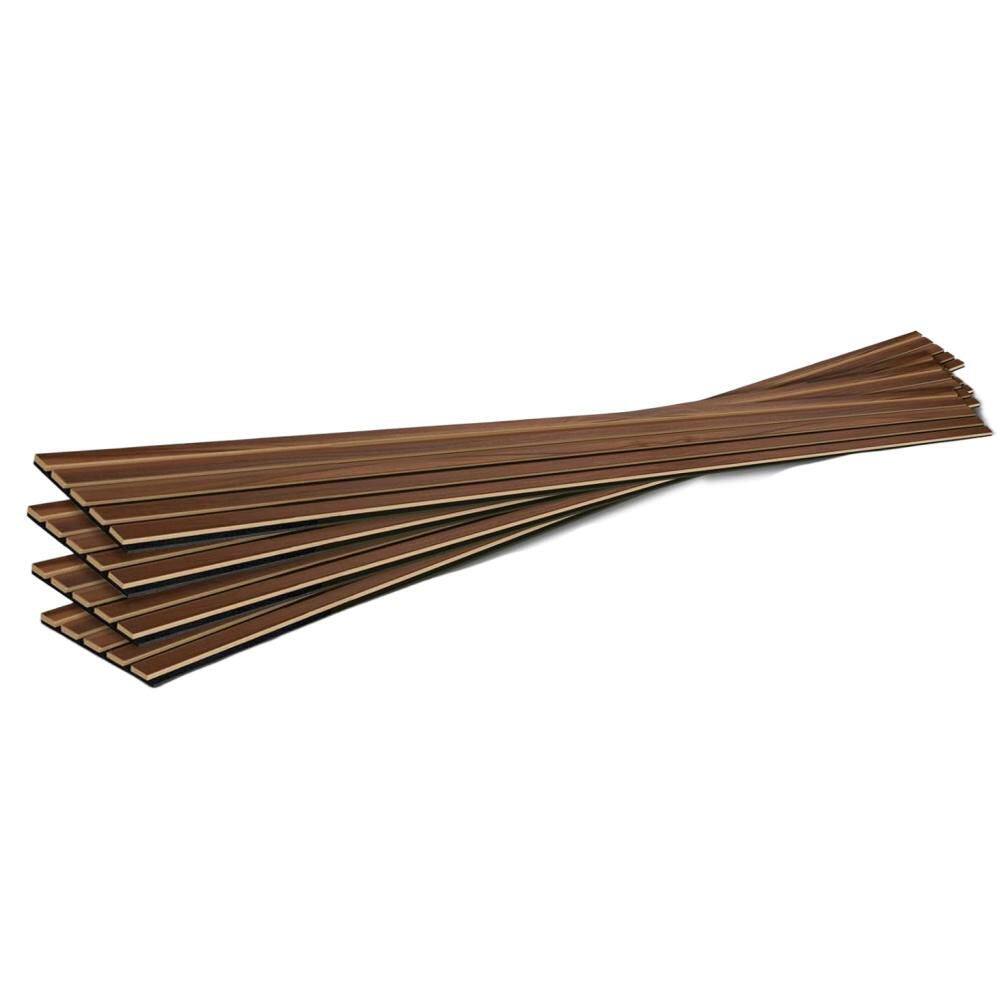 4-Piece Wood Slat Acoustic Panels for Stylish Decor and Noise Reduction, 3D Textured Panel for Ceiling and Wall, Walnut price history on PriceWatchPro