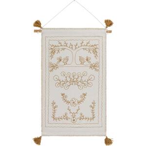 Misha 24 in. x 36 in. Ivory Wall Hanging