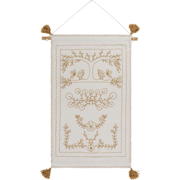 Artistic Weavers Misha 24 in. x 36 in. Ivory Wall Hanging
