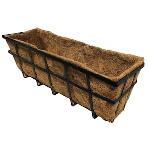 24 in. Metal Window Planter with Coco Liner